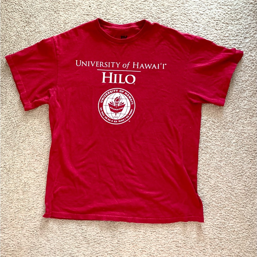 T Shirt University of Hawaii Hilo The Big Island Hawaii Red College Unisex Tee